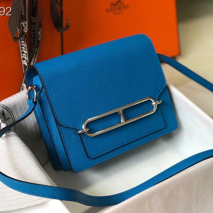 HM SAC ROULIS 19 COBALT TOGO LEATHER
