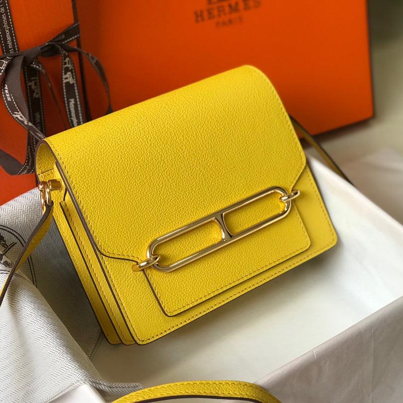 HM SAC ROULIS 19 LEMON TOGO LEATHER
