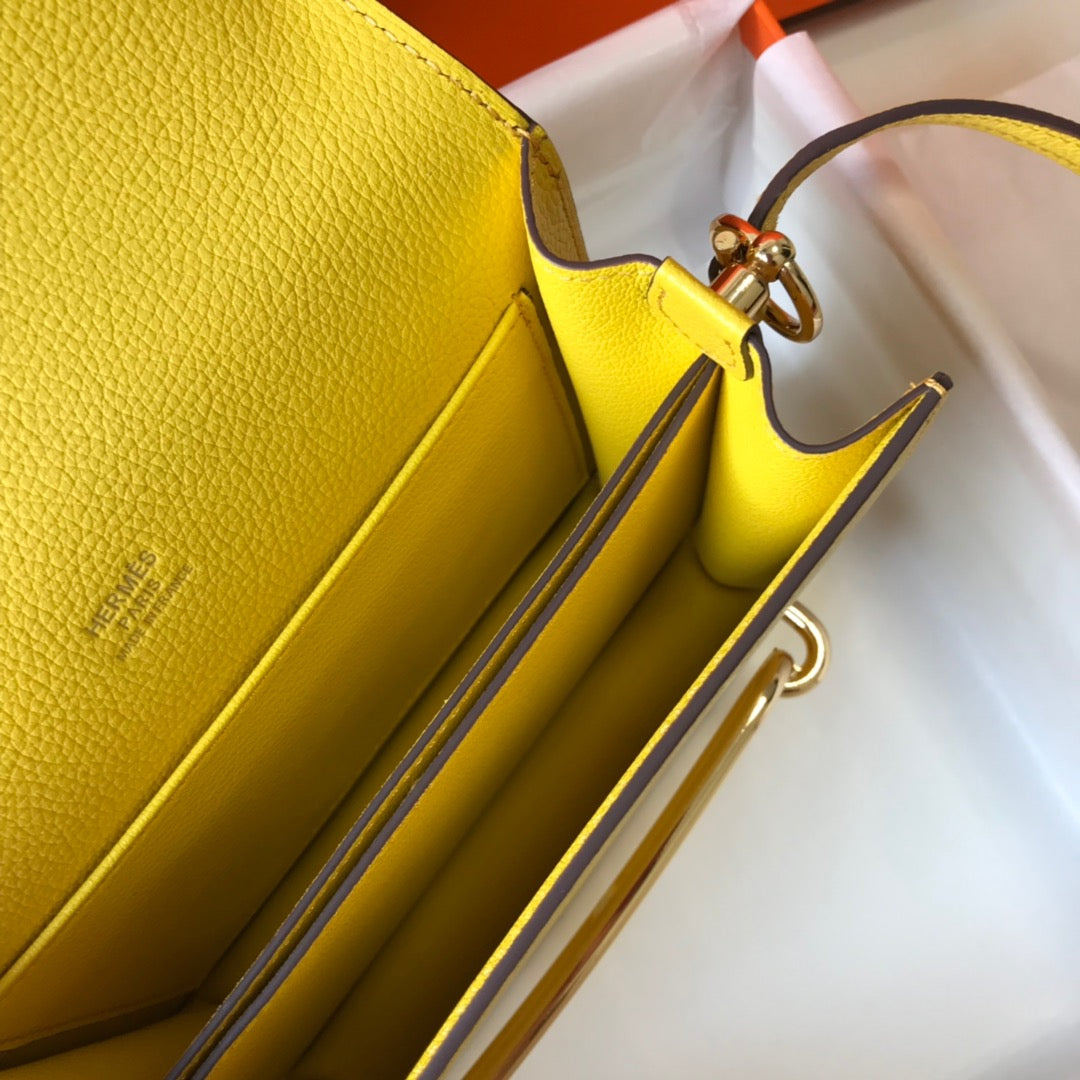 HM SAC ROULIS 19 LEMON TOGO LEATHER