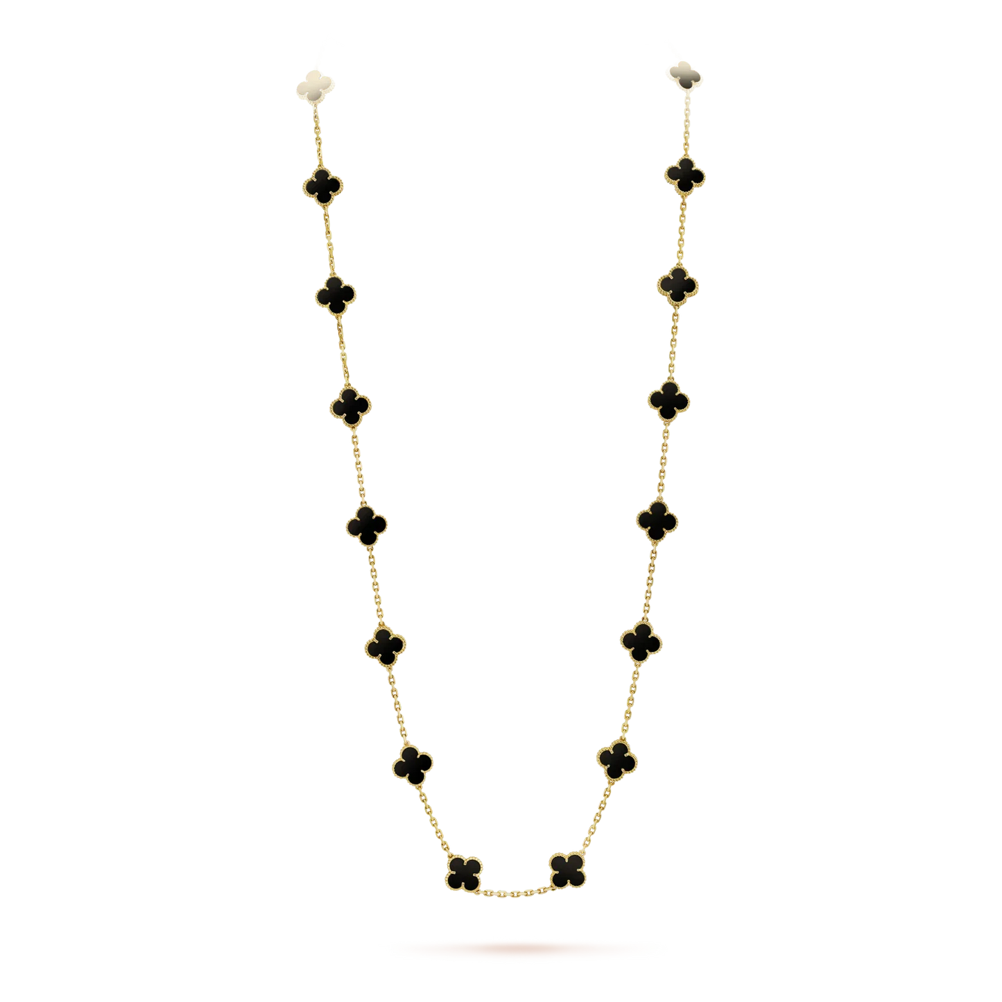 [GALE]CLOVER 20 MOTIFS ONYX NECKLACE