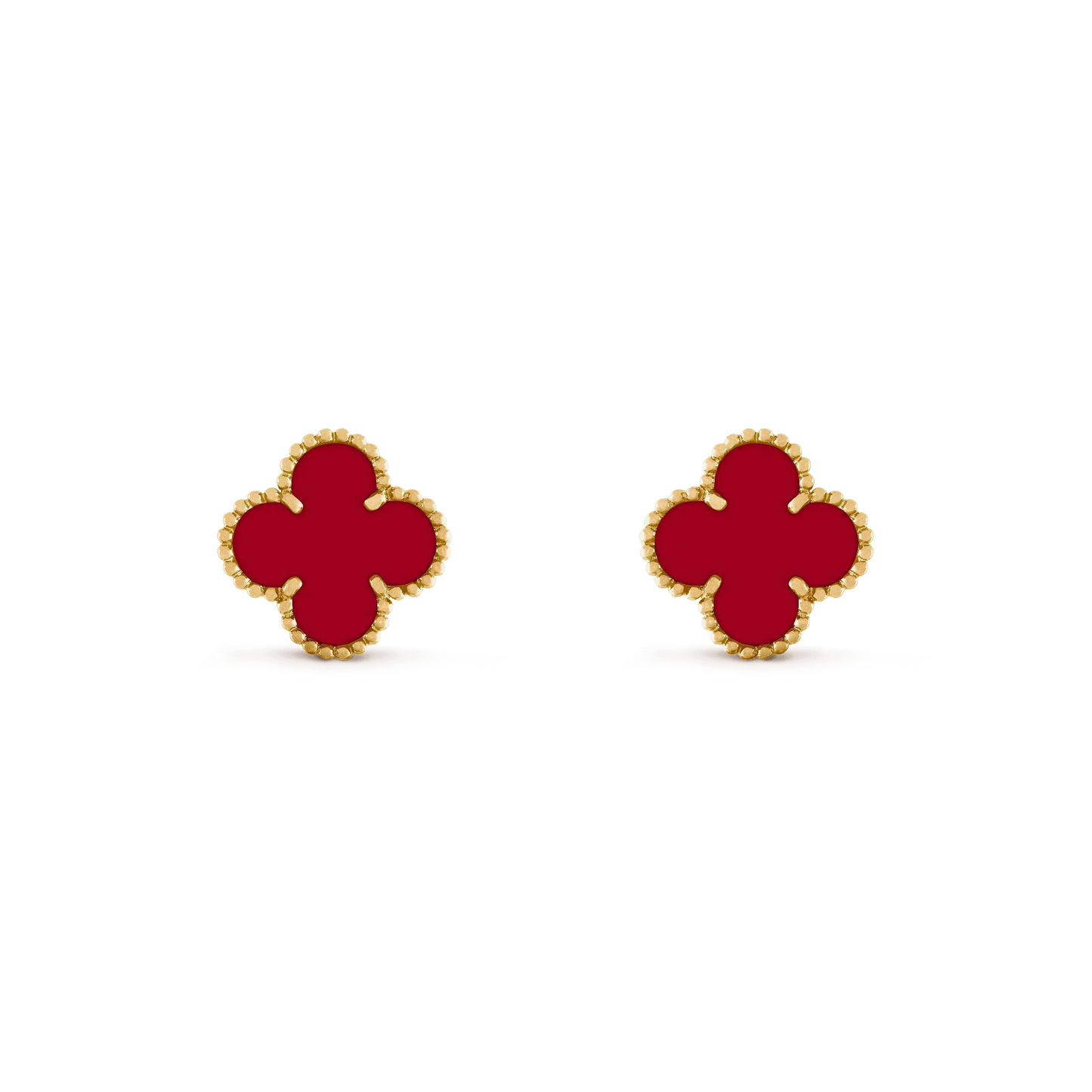 [NOVO]CLOVER MEDIUM 1 MOTIFS CARNELIAN EARRINGS