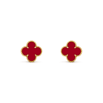 [NOVO]CLOVER MEDIUM 1 MOTIFS CARNELIAN EARRINGS
