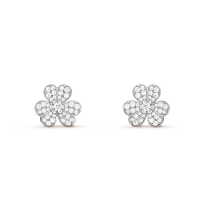 [NOVO]CLOVER COMOS DIAMANT-OHRRINGE SILBER