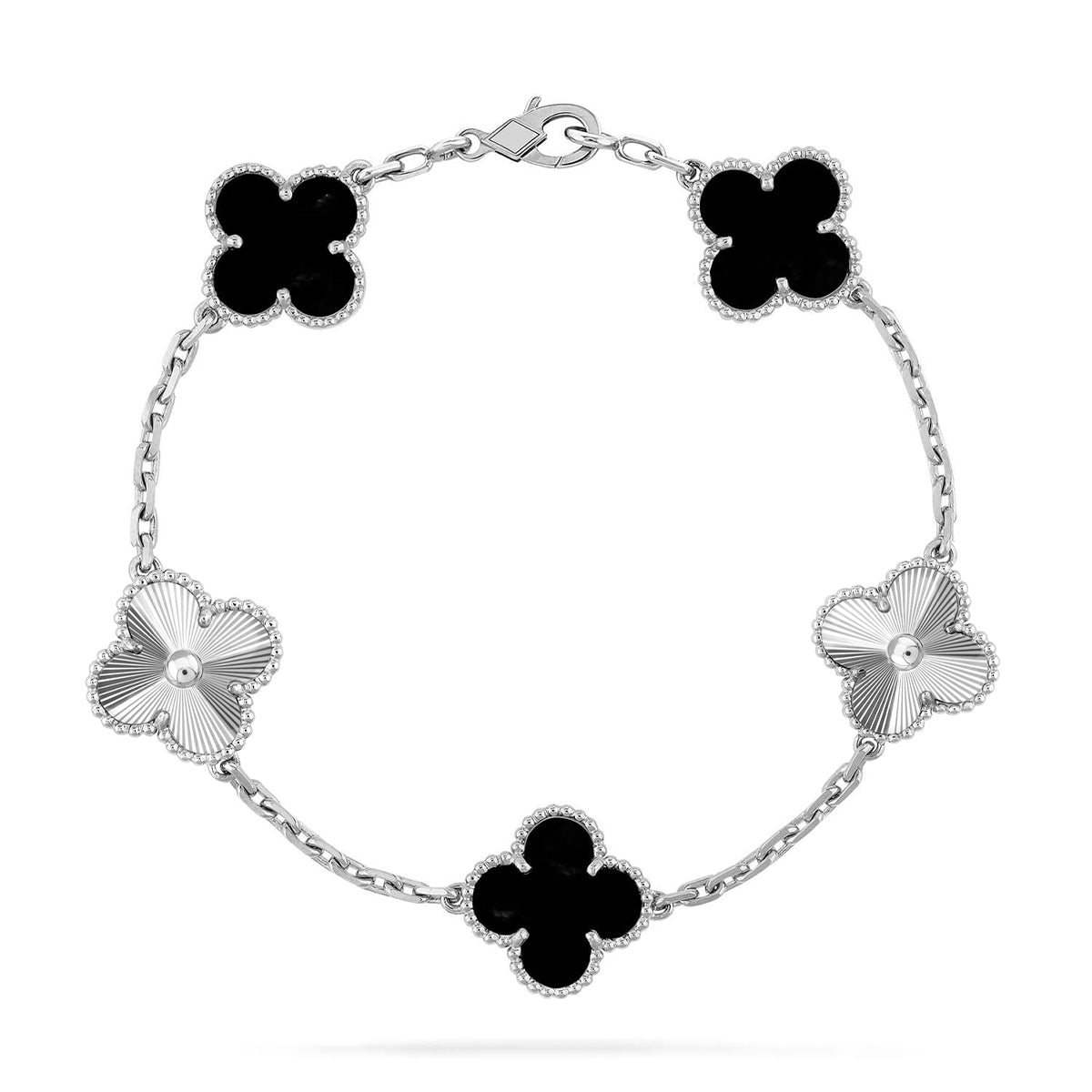 [GALE] CLOVER 5 MOTIF ONYXS BRACELET COLLECTION