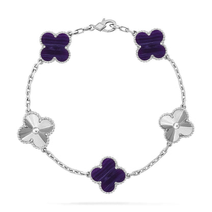 [GALE]CLOVER 5 MOTIF PURPLE STRIPES BRACELET COLLECTION