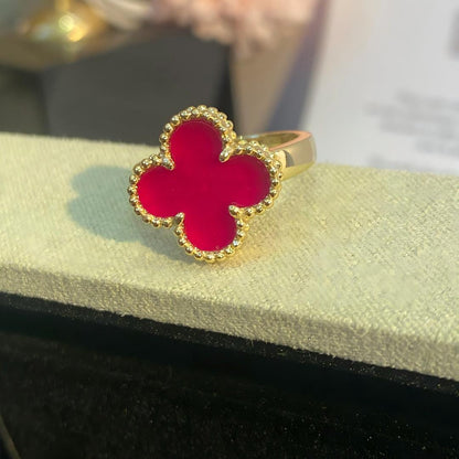 [GALE]NEW CLOVER PINK ENAMEL RINGS