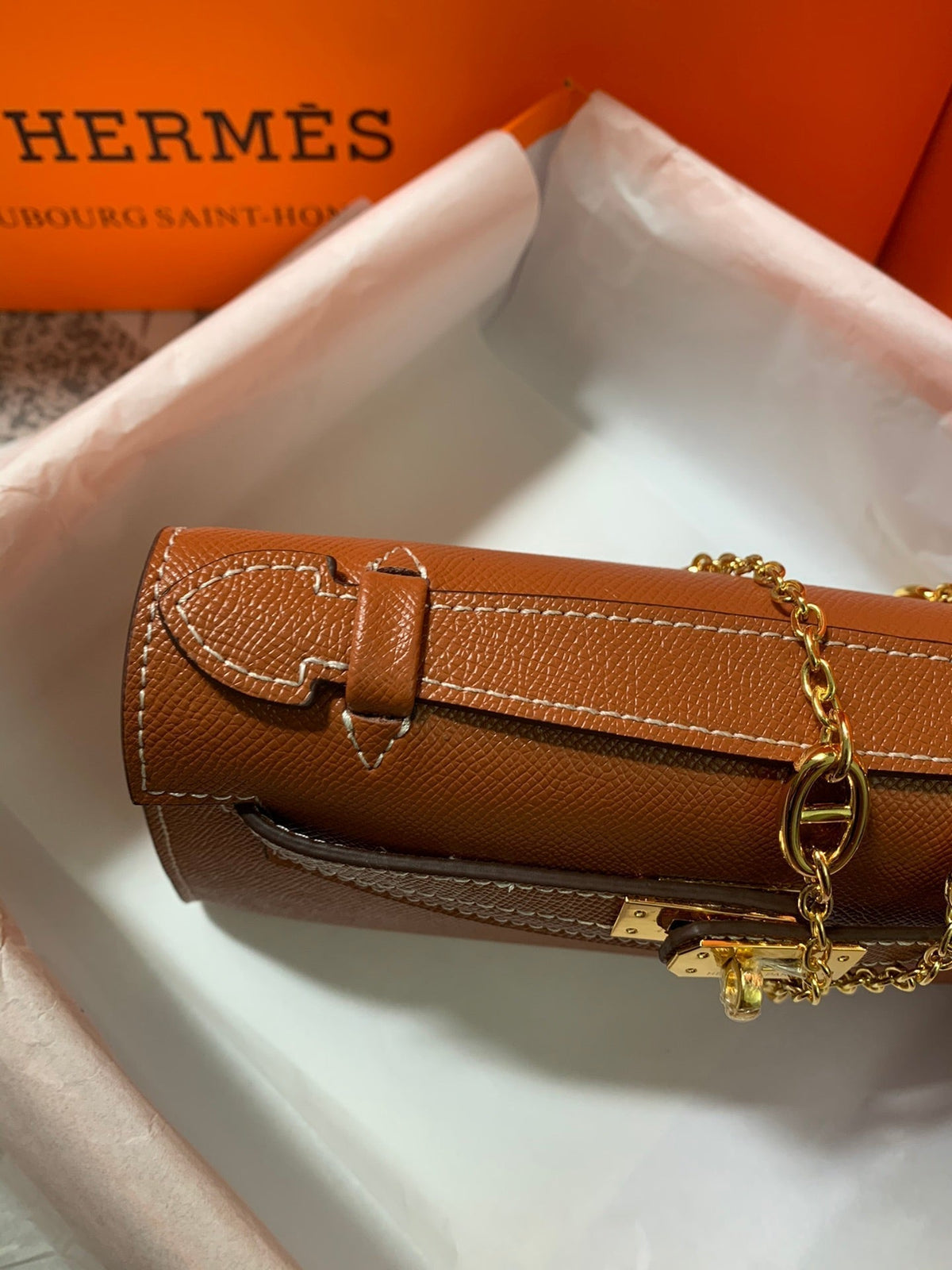 HM KELLY MINI POCHETTE 22 CIDER EPSOM