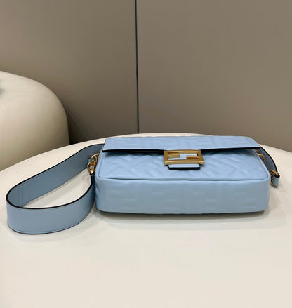 Baguette 27cm Cloud Blue Lambskin Gold Hardware