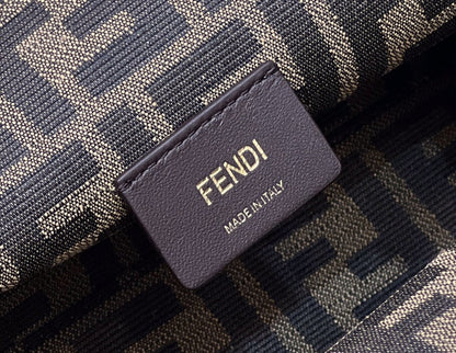 FENDI FIRST SMALL 26 WHITE LEATHER BAG WITH EXOTIC DETAILS