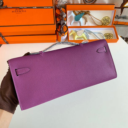 HM Kelly Cut 31 Violet Epsom Leather Gold Hardware 229037
