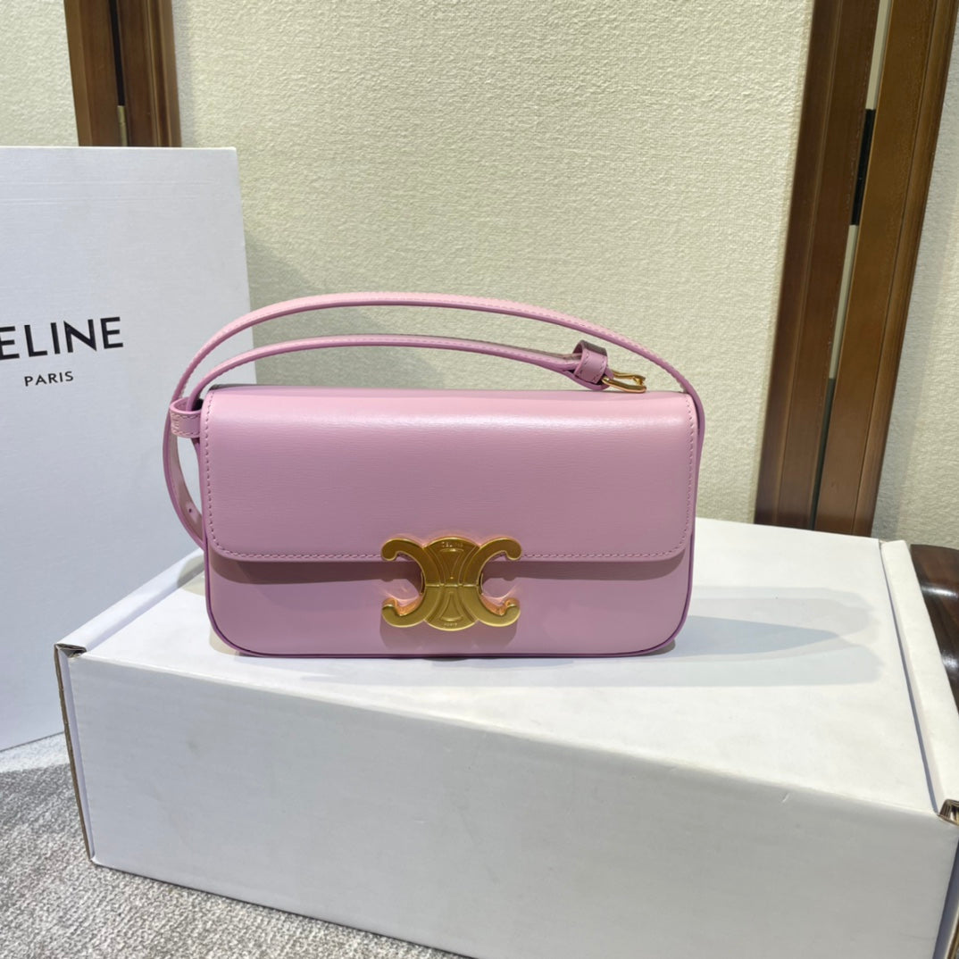 classic triomphe 20 pink calfskin gold hardware