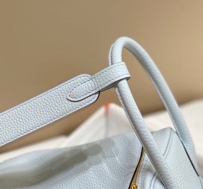 HM LINDY 26 BAG PASTEL BLUE TAURILLON CLEMENCE LEATHER
