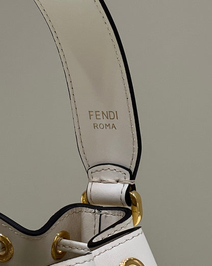 MON TRESOR 19 IN WHITE PERFORATED CALFSKIN