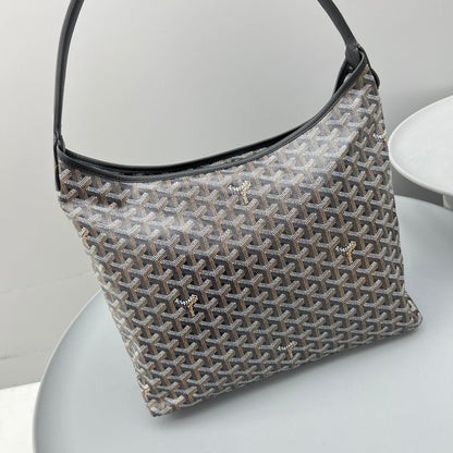 HOBO BOHÉME 34 IN BLACK GOYARDINE CANVAS AND CALFSKIN