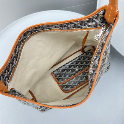 HOBO BOHÉME 34 IN BROWN GOYARDINE CANVAS AND CALFSKIN