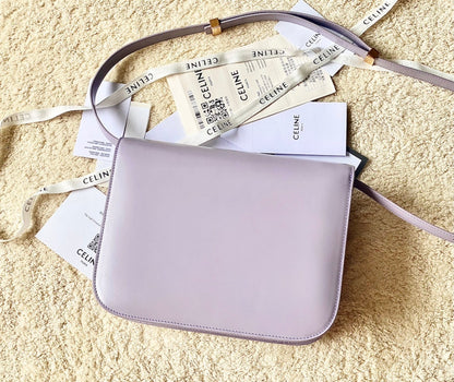 CELINE MEDIUM CLASSIQUE BAG 24CM LIGHT PURPLE CALFSKIN