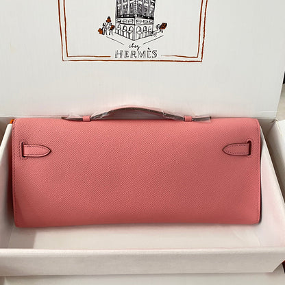 HM Kelly Cut 31 Pink Pastel Epsom Leather Silver Hardware 229064
