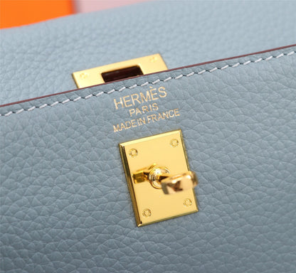HM KELLY BAG 28 TEMPERED GRAY TOGO GOLD HARDWARE