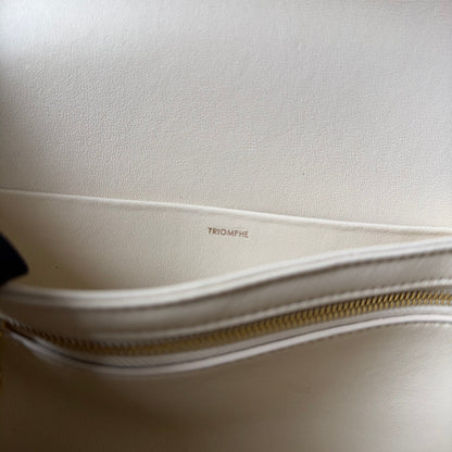 classique triomphe 22 cream calfskin gold hardware