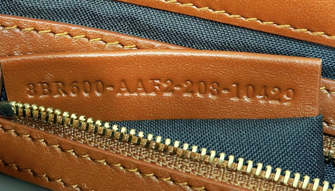 Baguette 27cm Brown Lambskin Gold Hardware