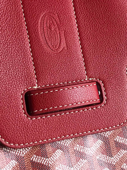SAIGON SOUPLE BAG 34 IN PERSIAN RED GOYARDINE CANVAS AND CALFSKIN