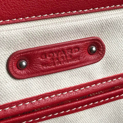 SAIGON SOUPLE BAG 34 IN PERSIAN RED GOYARDINE CANVAS AND CALFSKIN