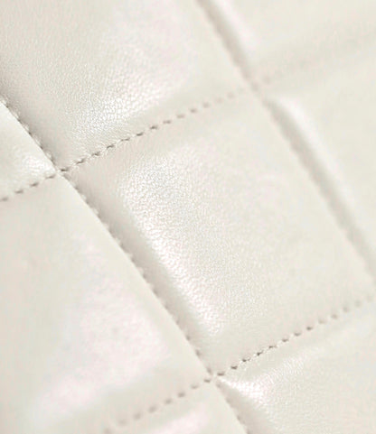 cc 24s mini flap bag 17cm white lambskin pearl ball