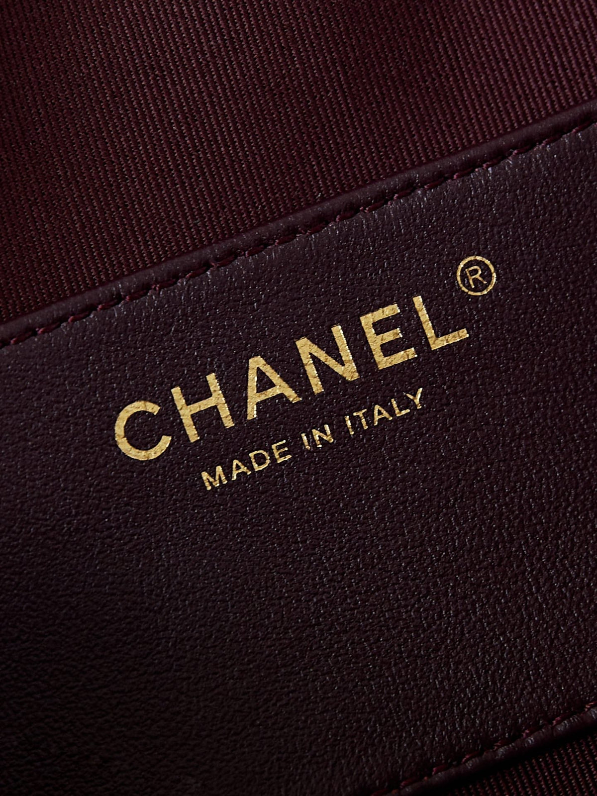 CC 24K Bowling Bag 25cm Burgundy Waxed Lambskin