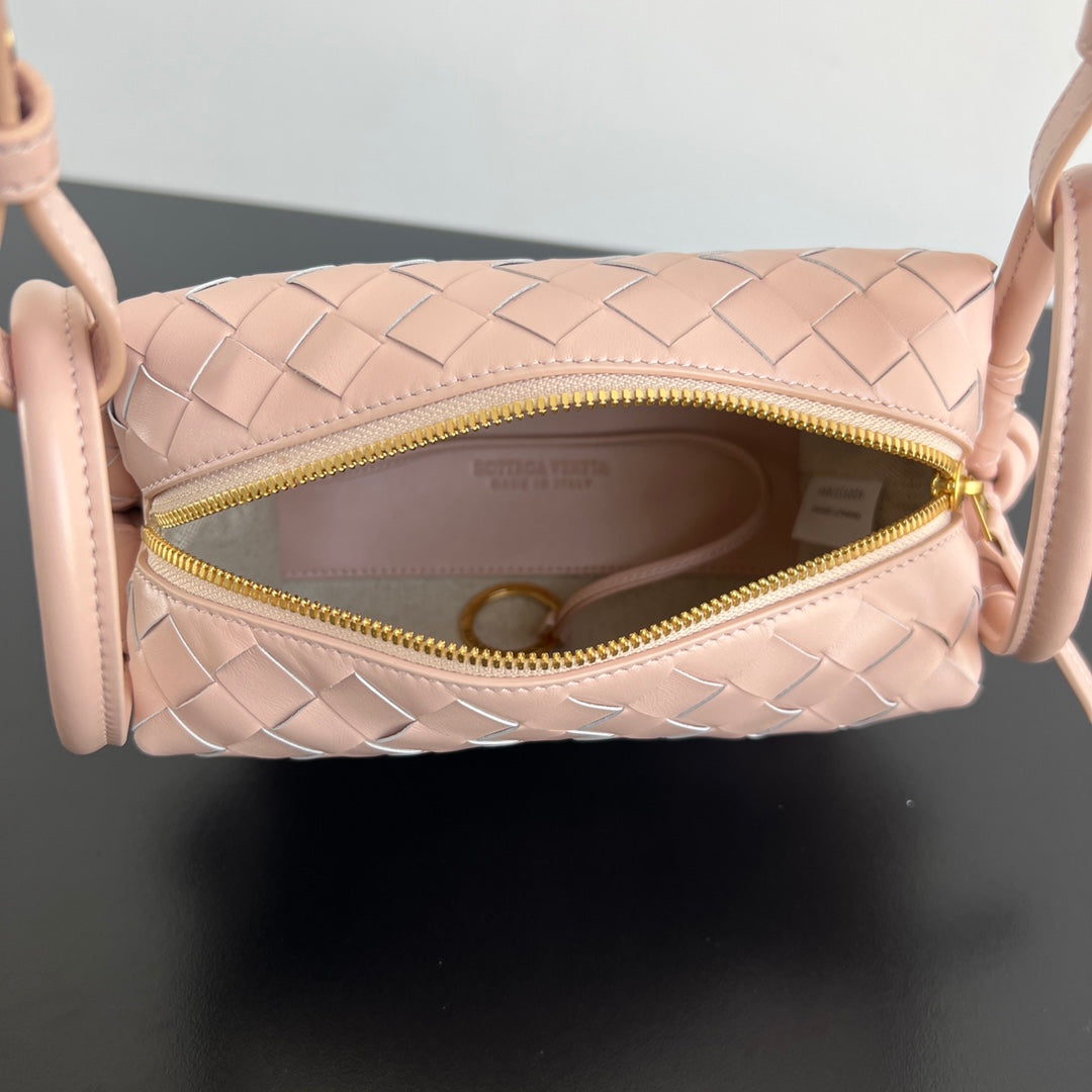 BV Loop Top Handle 19cm Pastel Pink Lambskin