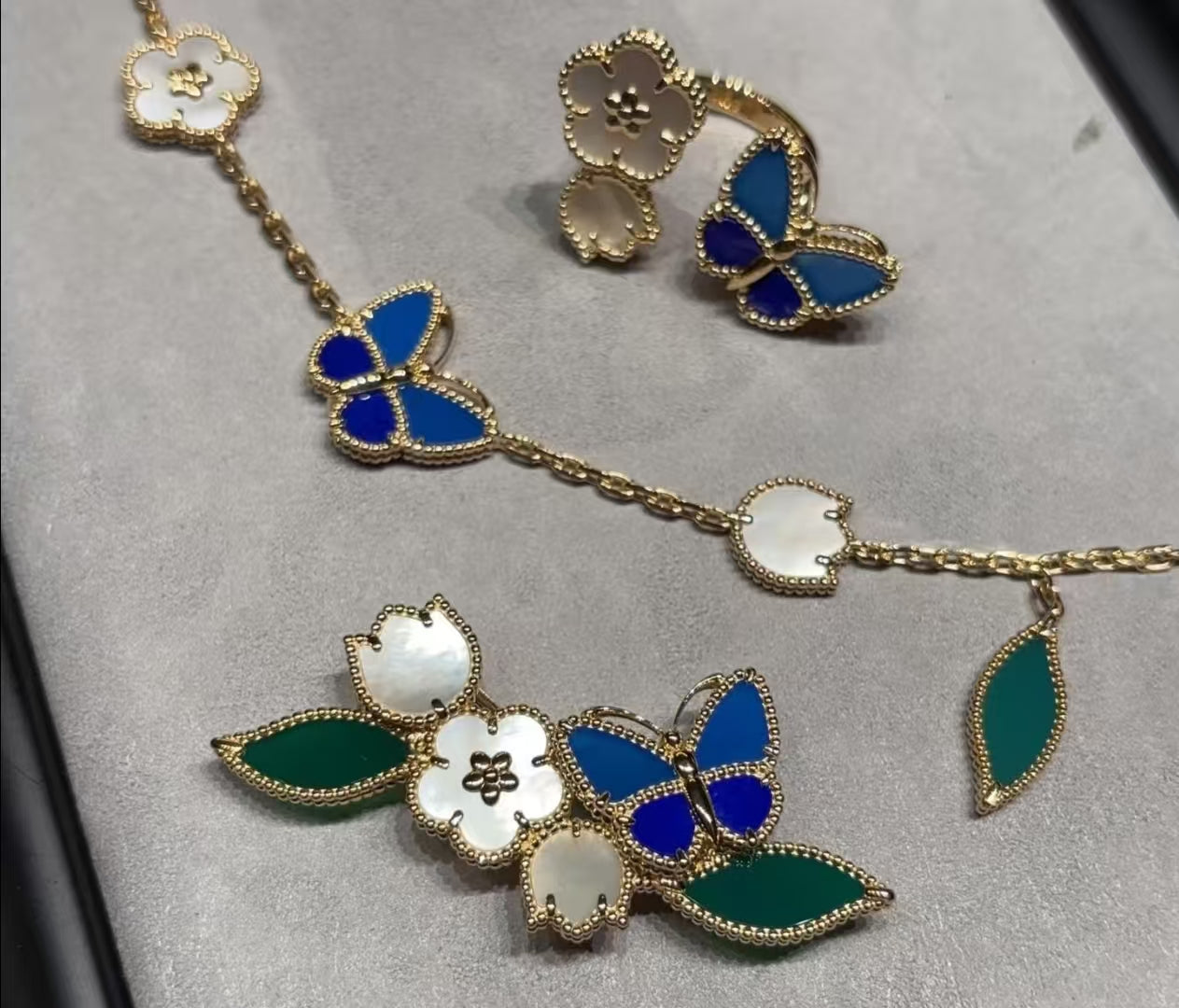 [GALE]LUCKY SPRING BUTTERFLY OPEN-FACE RINGS