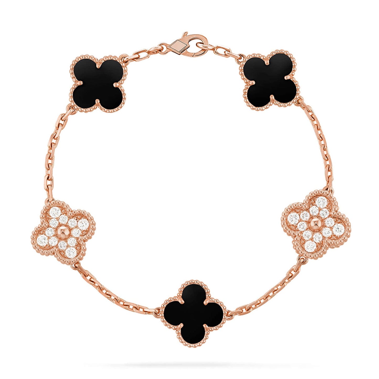[GALE] CLOVER 5 MOTIF ONYXS BRACELET COLLECTION
