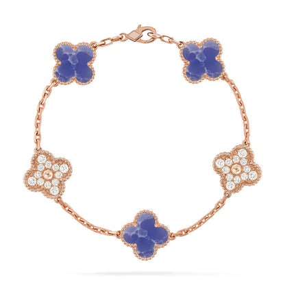 [GALE]CLOVER 5 MOTIF BLUE VEINS BRACELET COLLECTION