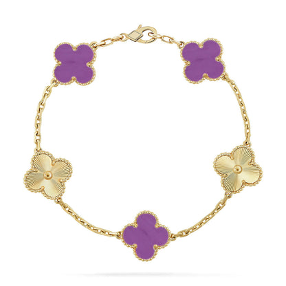[GALE] CLOVER 5 MOTIF VIOLET BRACELET COLLECTION