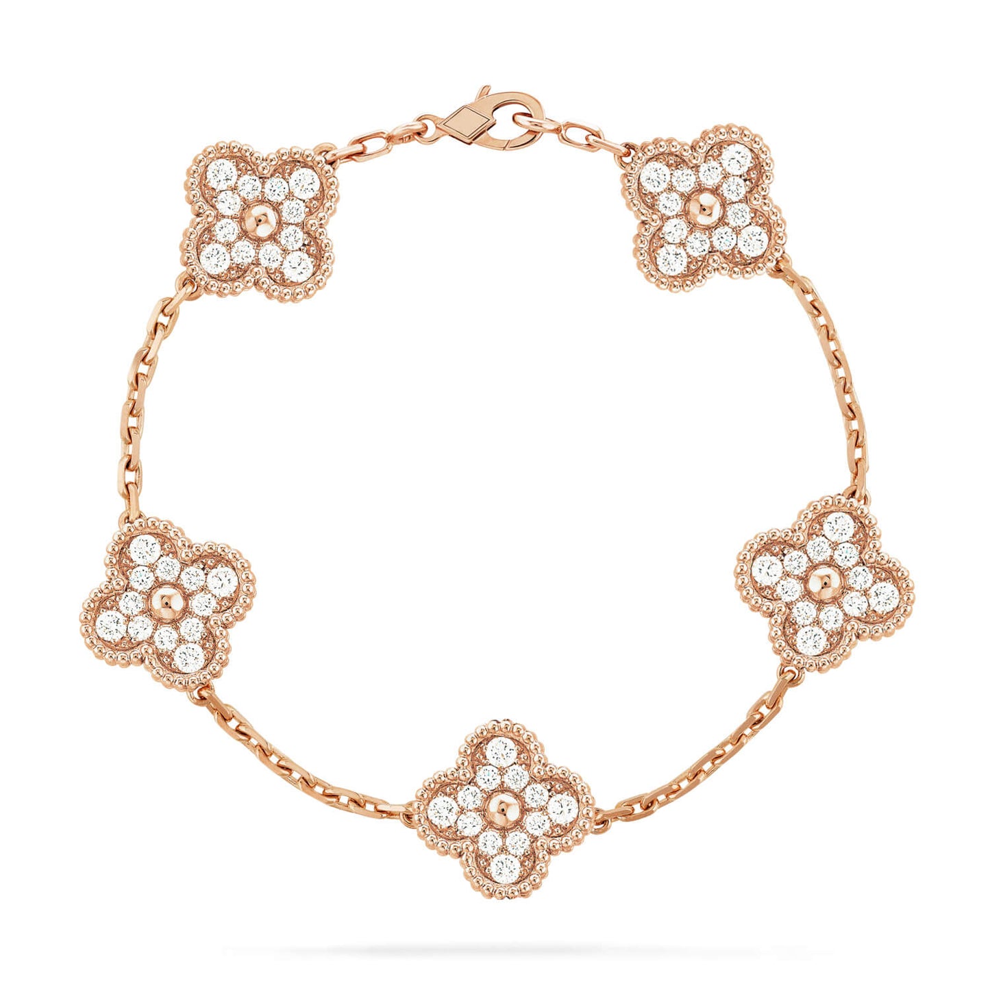[GALE] CLOVER 5 MOTIF FULL DIAMOND BRACELET COLLECTION