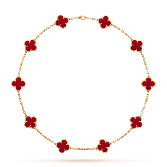 [NOVO]CLOVER 10 MOTIFS CARNELIAN HALSKETTE