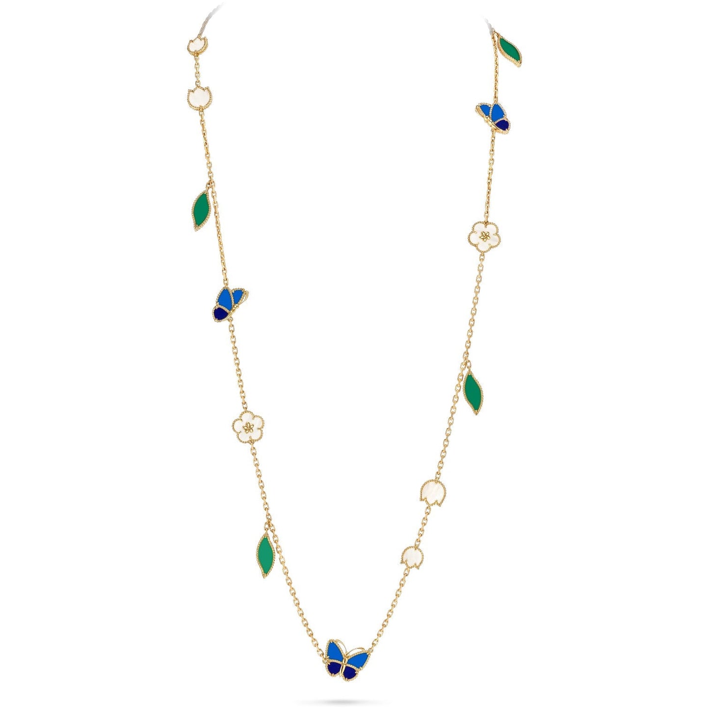 [GALE]LUCKY SPRING BUTTERFLY 15 FLOWER NECKLACE
