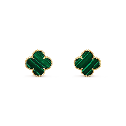 [NOVO]CLOVER MINI 9,5MM MALACHIT-OHRRINGE