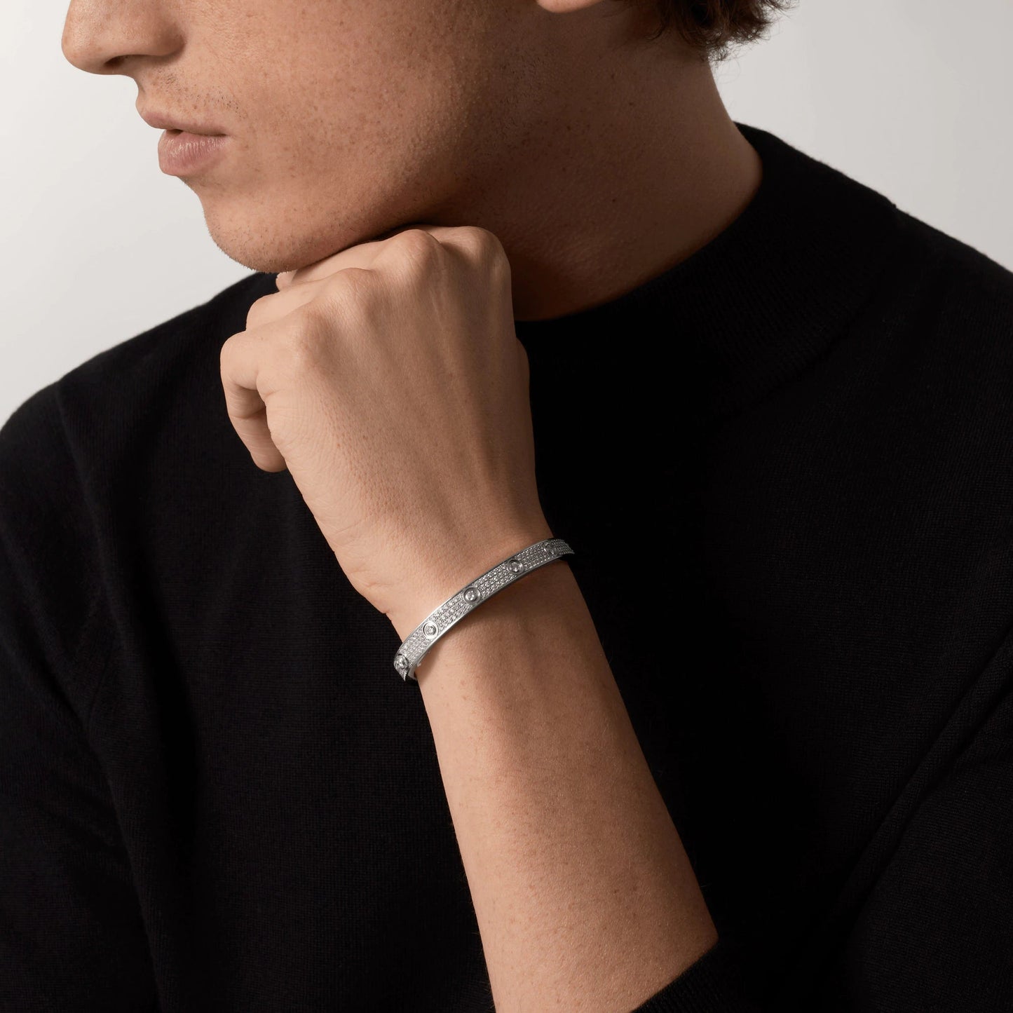 [NOVO] LOVE ARMBAND 6,1 MM DIAMANT-PAVED 10 GROSSE DIAMANTEN