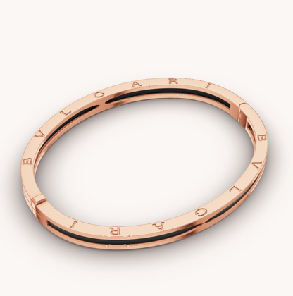 [GALE]ZERO 1 PINK GOLD WITH BLACK CERAMIC BRACELET