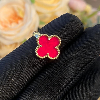 [GALE]NEW CLOVER PINK ENAMEL RINGS