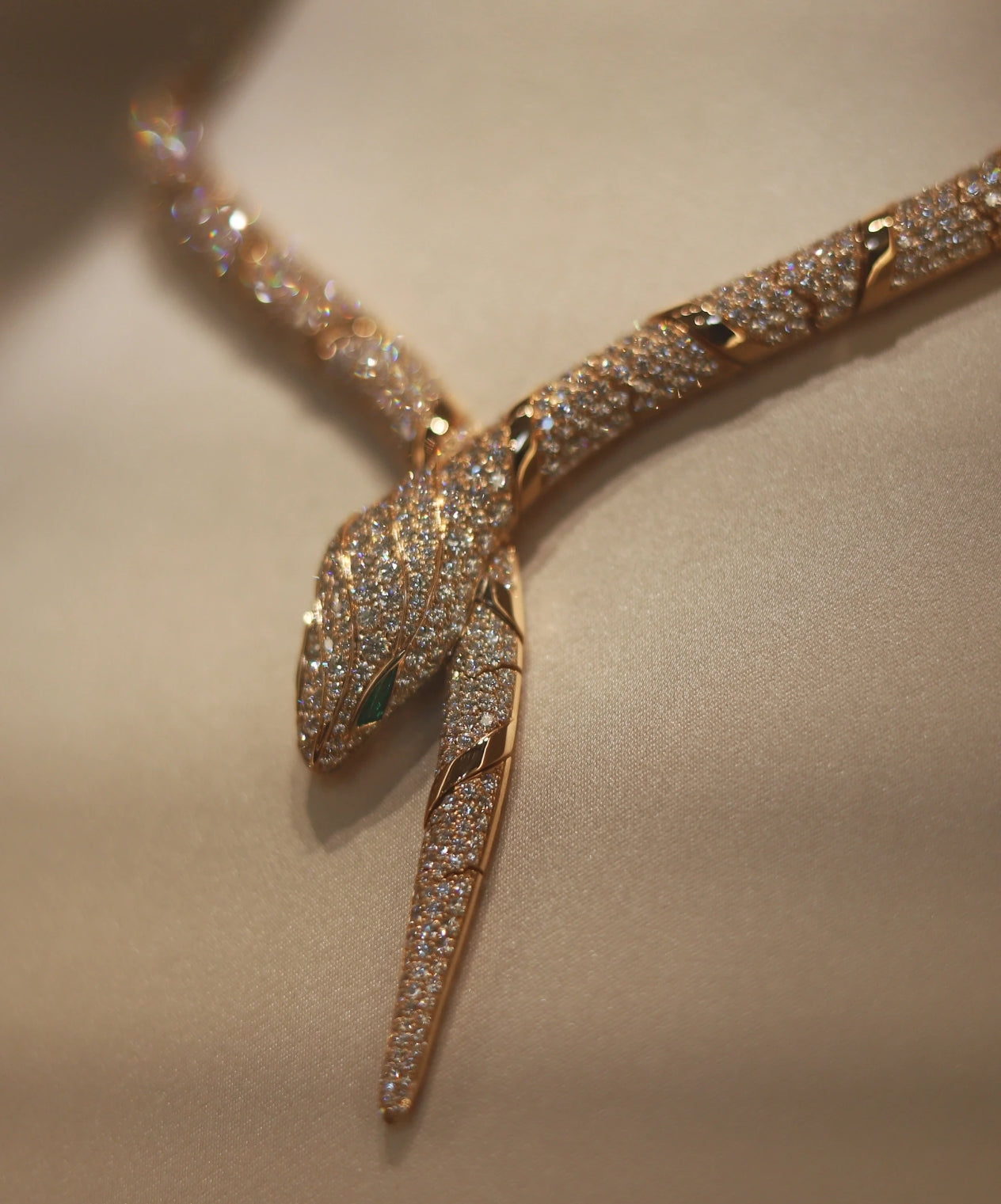[GALE]HAUTE COUTURE GOLD SERPENTI NECKLACE