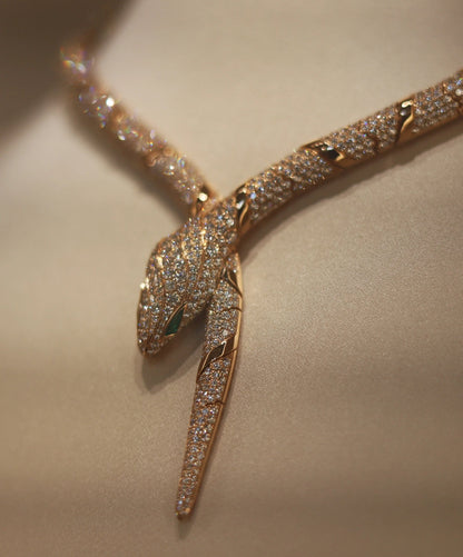 [GALE]HAUTE COUTURE GOLD SERPENTI NECKLACE
