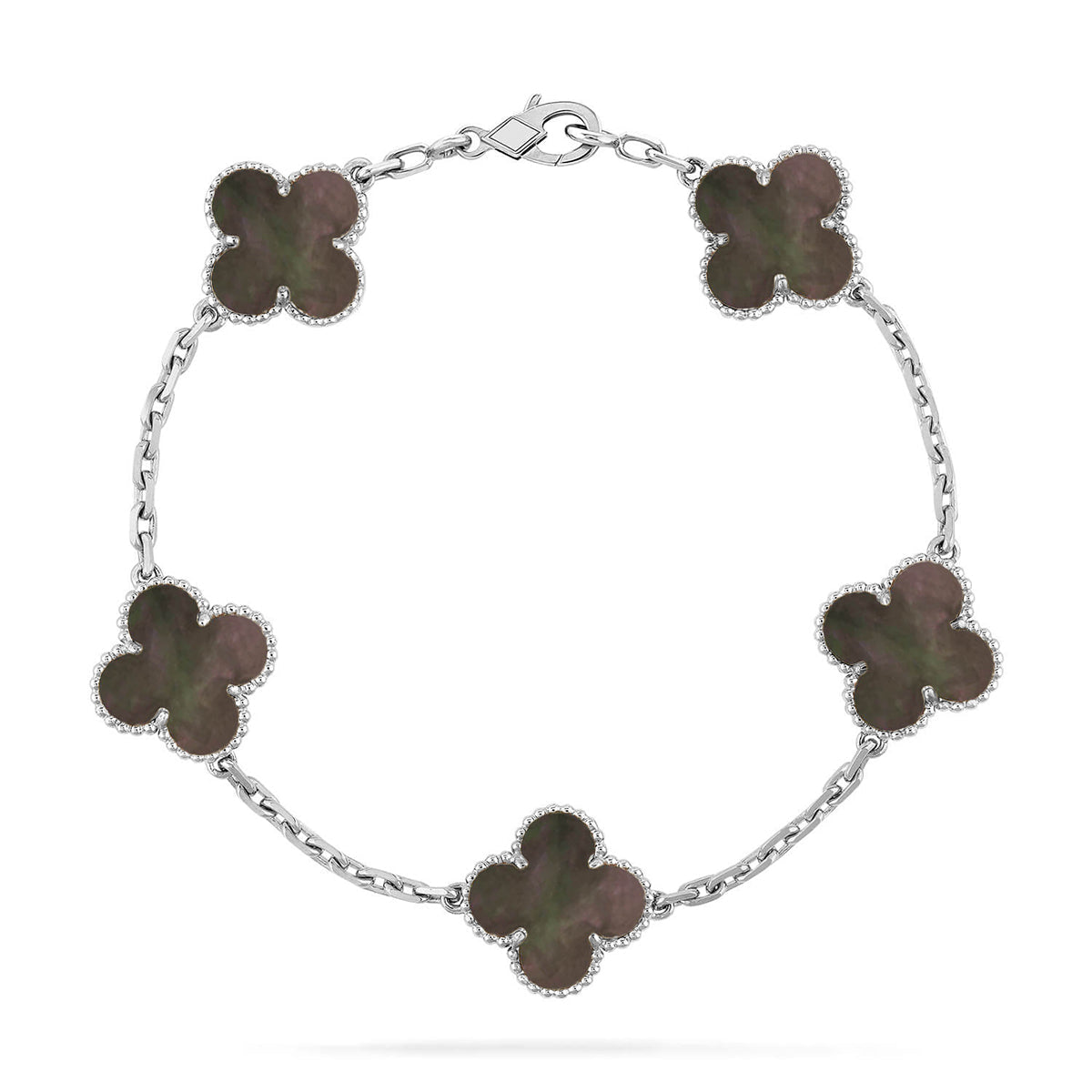 [GALE] CLOVER 5 MOTIF GRAY MOP BRACELET COLLECTION
