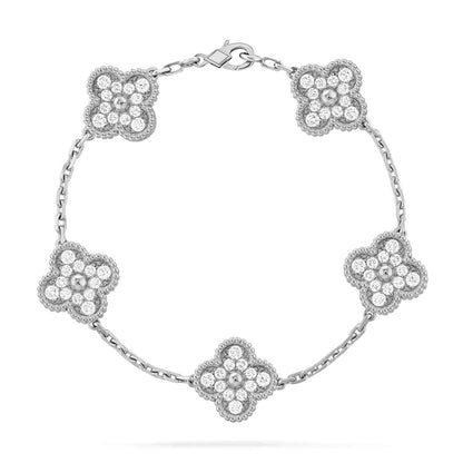 [GALE] CLOVER 5 MOTIF FULL DIAMOND BRACELET COLLECTION