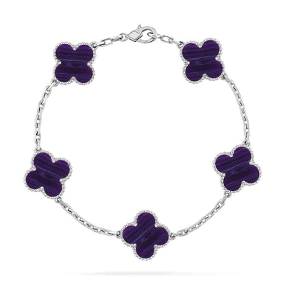 [GALE]CLOVER 5 MOTIF PURPLE STRIPES BRACELET COLLECTION