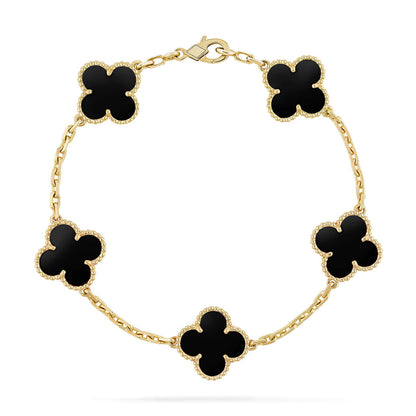[GALE] CLOVER 5 MOTIF ONYXS BRACELET COLLECTION