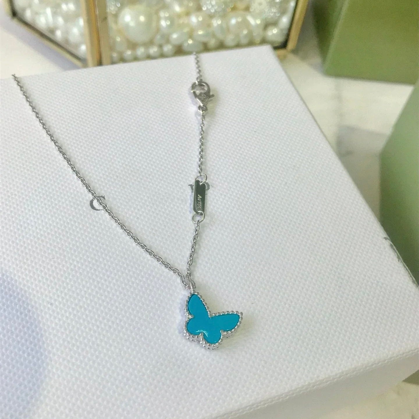 [GALE]BUTTERFLY TURQUOISE BUTTERFLY BRACELET SILVER