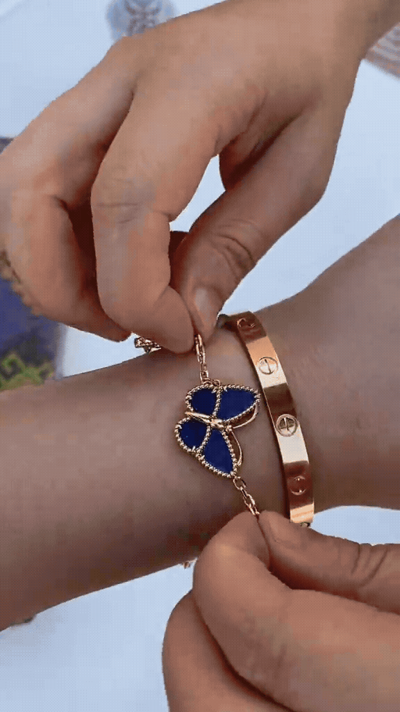 [GALE] LOVE Brushed & Lucky Spring Butterfly 5-Motif Bracelet Stack Set