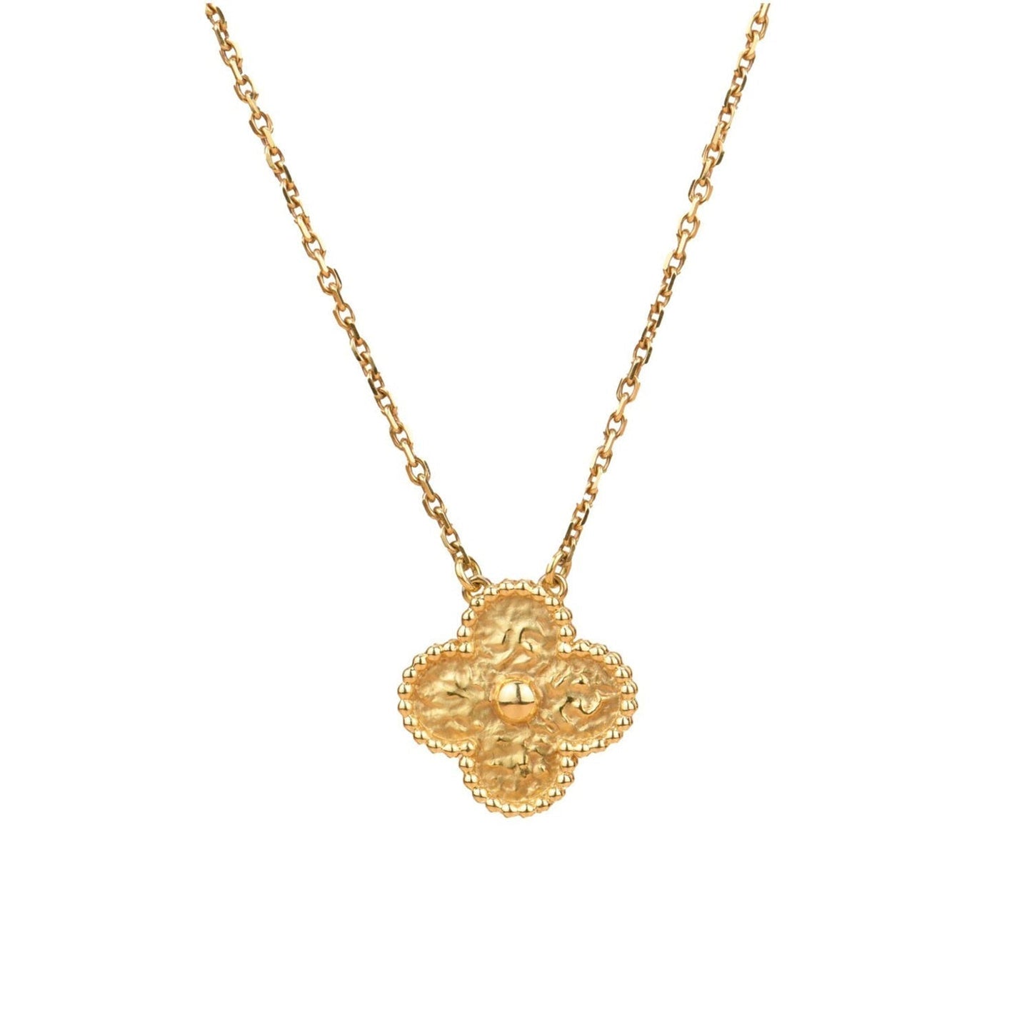 [GALE]CLOVER 15MM  BRONZING NECKLACE