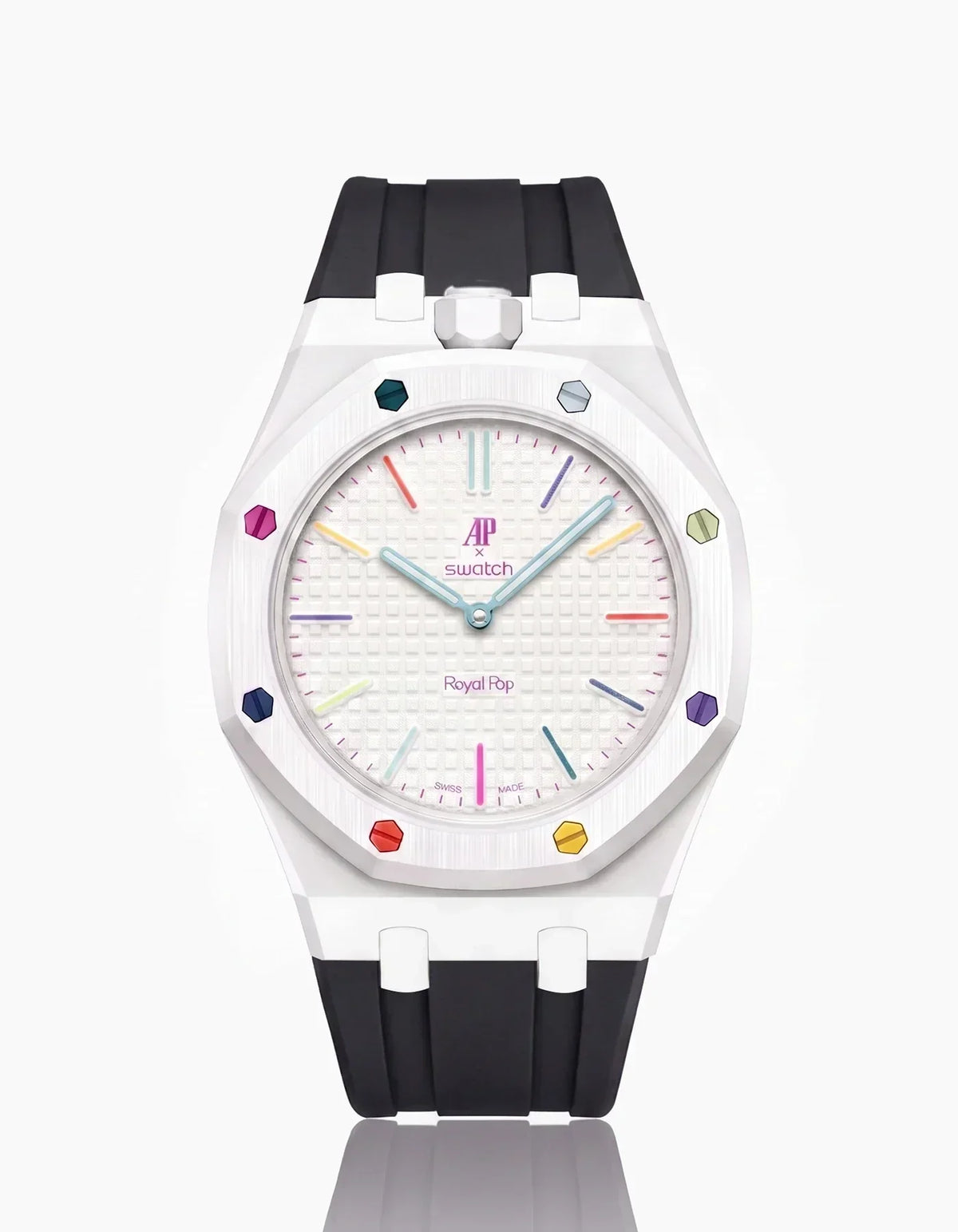 Silicone Strap & Case  Royal Pop Huit Blanc(Customize  Colors)